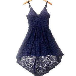 NWT LilyRose Blue Lace High Low Dress Size XL